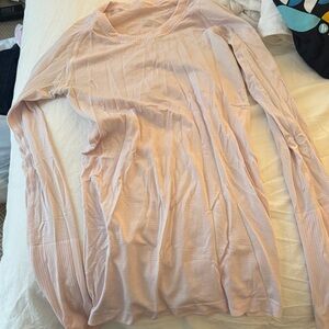 Size 4 lulu lemon light pink long sleeve